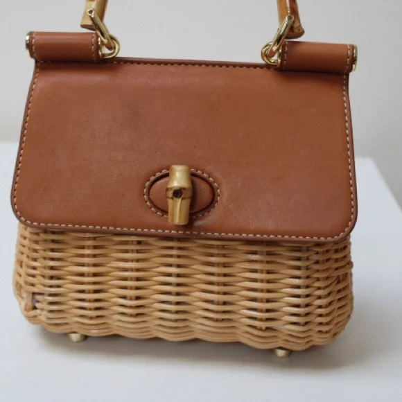 Beautiful J. Mclaughlin Irene wicker bag - Picture 10 of 15